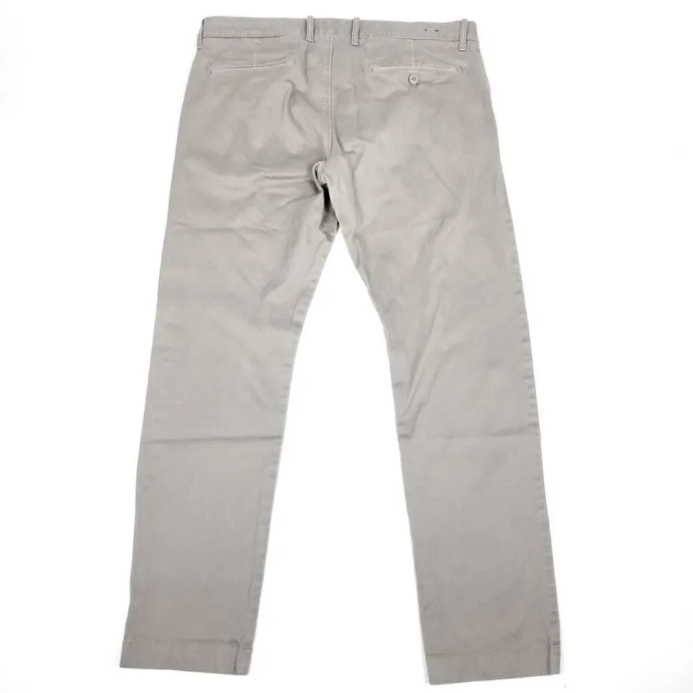J.Crew 484 Broken In Slim-Fit Washed Gray Chino Pants Minimal Casual Trousers